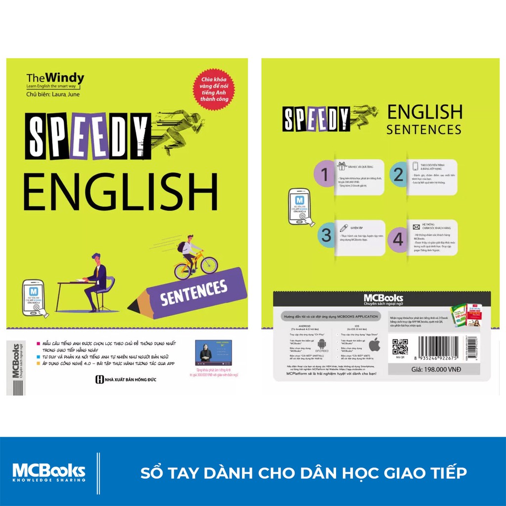 Sách - SPEEDY ENGLISH – SENTENCES - Cuốn sách tổng hợp các mẫu câu giao tiếp tiếng Anh thông dụng nhất trong cuộc sống