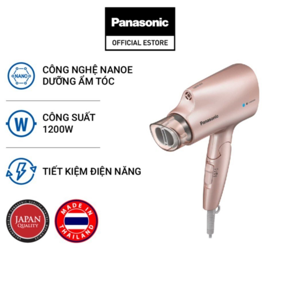 [MÃ COSPAN05 GIẢM 10% ĐƠN 600K] Máy sấy tóc Nanoe dưỡng ẩm, chăm sóc tóc và da đầu Panasonic EH-NA27PN645