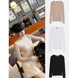 Áo phông zip dài tay 4 màu cho nữ x
