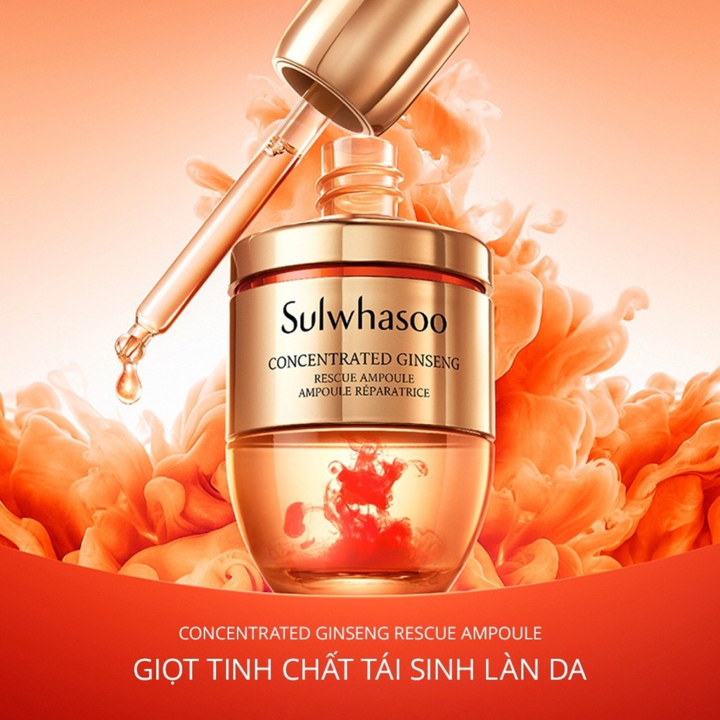 Tinh chất nhân sâm cô đặc giải cứu làn da Sulwhasoo Concentrated Ginseng Renewing Ampoule sample 3.5 grams