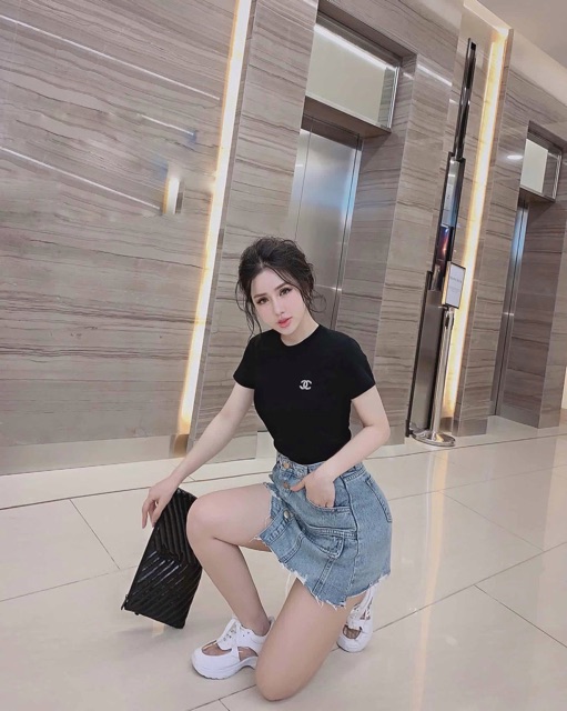 [Mã 257FASHIONSALE giảm 100% đơn 150K] Quần bò giả váy có hàng cúc (kèm clip) nhibuishop | WebRaoVat - webraovat.net.vn