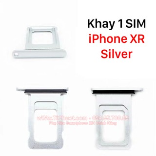 Khay sim iPhone XR 1 SIM, 2 SIM ZIN có Ron Chống Nước & Lẫy Giữ Sim