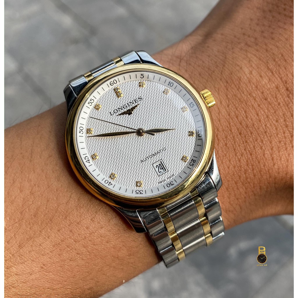 Đồng Hồ Nam LG Mặt Đính Đá Dây Kim Loại Cao Cấp Kèm Chức Năng Lịch Ngày Tiện Lợi, Bảo Hành 24 Tháng