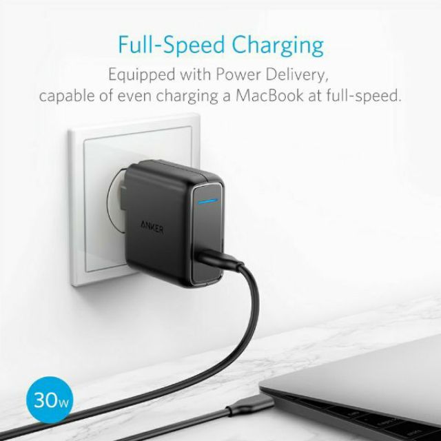 [HÀNG CÓ SẴN] Củ sạc Anker PowerPort Speed 1 cổng Usb-C 30W hỗ trợ PD