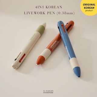 Viết bi 4 màu mực ngòi 0.38mm - 4in1 Korean Livework Pen (0.38mm)
