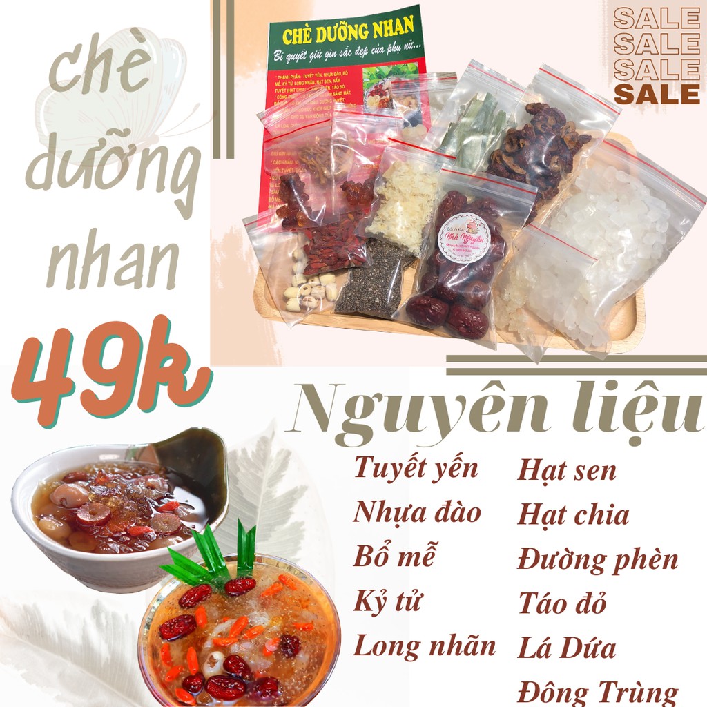 SET NGUYÊN LIỆU CHÈ DƯỠNG NHAN 500g ngon