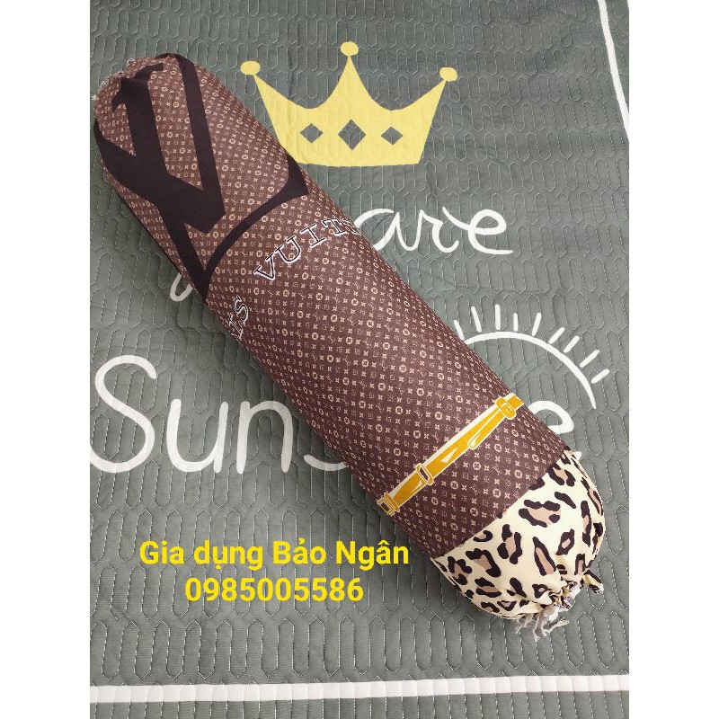 Gối ôm cotton poly ruột bông tinh khiết cỡ lớn (gồm cả vỏ + ruột)