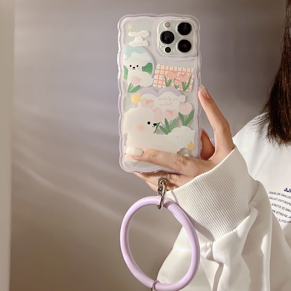 Ốp Điện Thoại TPU Mềm Trong Suốt Chống Sốc Họa Tiết Lông Cừu Cho iPhone 11 12 13 Pro max mini XS max xr 7 8 se2020 plus