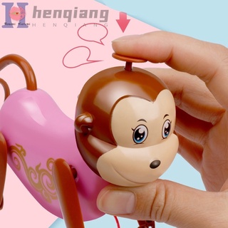 Climbing Rope Monkey Toy Mechanical Wind up Toy with Sound Effect Gift for Kids