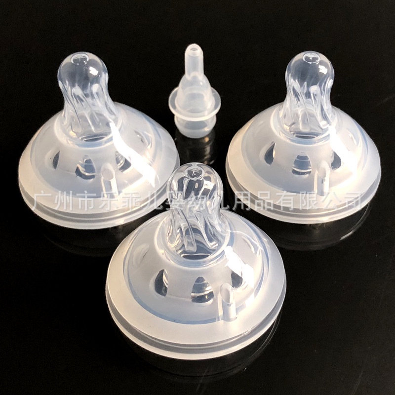 Núm Ti Giả Bằng Silicone Dày Dặn Chống Va Chạm Chống Va Chạm Kèm Ống Hút Trọng Lực