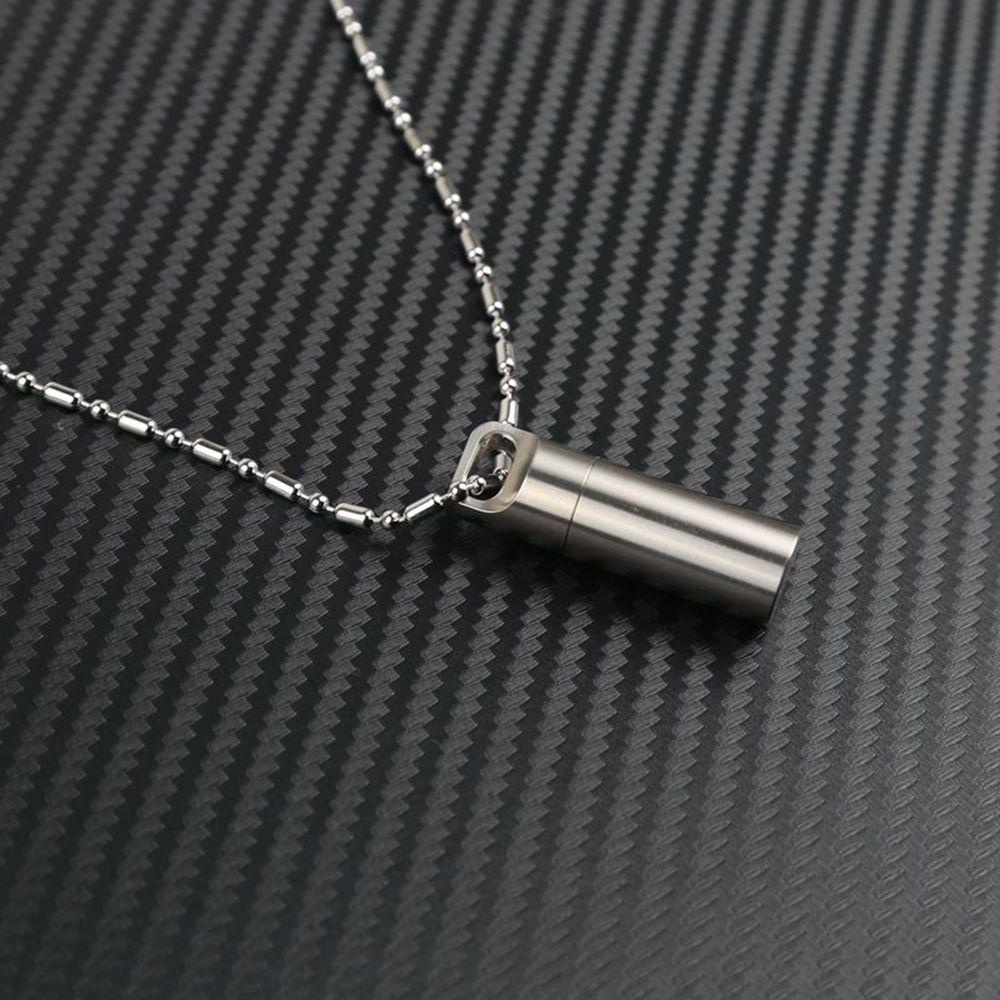 AUGUSTINA Hộp Đựng Thuốc Viên Nang EDC Bằng Thép Không Gỉ Kèm Móc Khóa Tiện Lợi