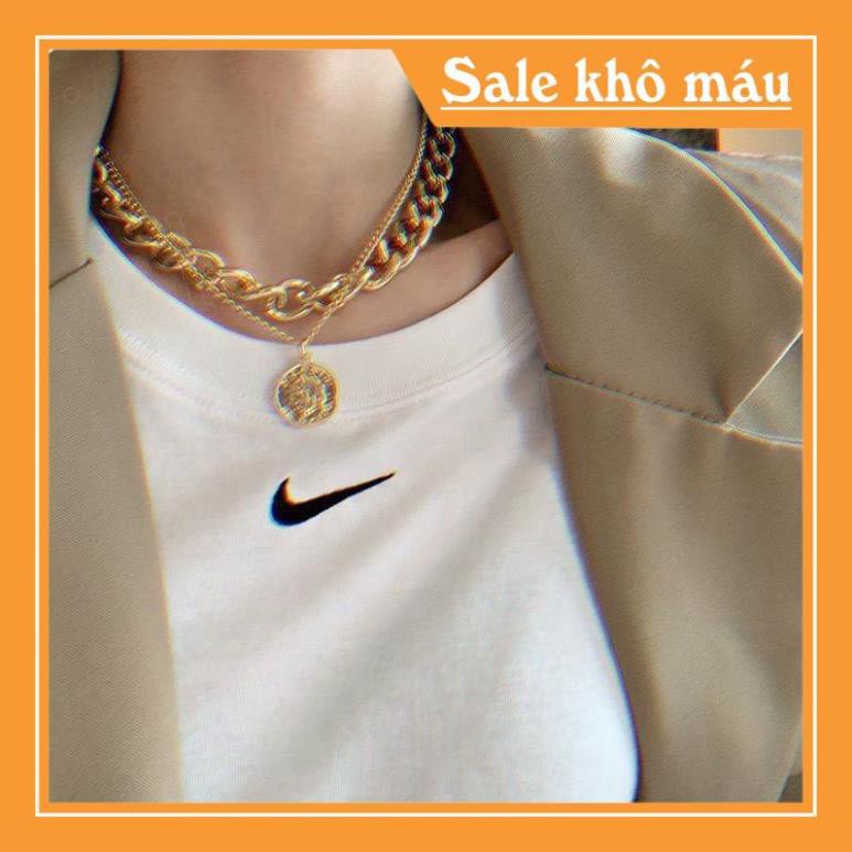 Vòng Cổ Nữ Dây Chuyền Chocker 02 Tầng Layer Vòng Cổ Đồng Xu Thời Trang Cá Tính Giá Rẻ TB90 - TOBI'SHOP