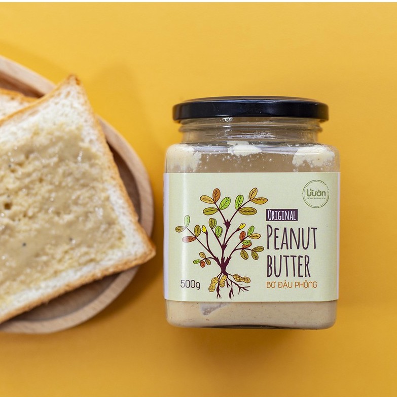 BƠ ĐẬU PHỘNG NGUYÊN CHẤT KHÔNG ĐƯỜNG XAY MỊN EATCLEAN - VƯỜN ORGANIC 500GR