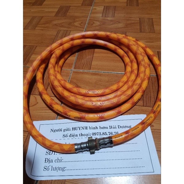 3 mét dây áp lực đóng sẵn 2 đầu cost đồng ren 13.8 dùng để lắp vào khuấy  3 tia sứ hoặc 1 tia sứ hoặc làm dây bơm