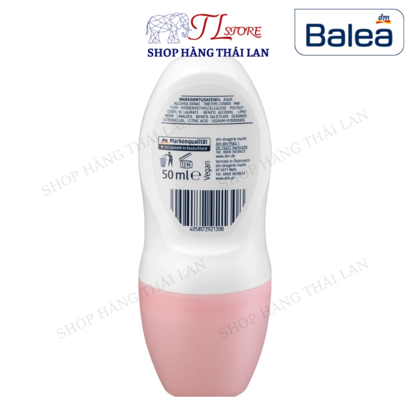 Lăn Khử Mùi Balea Lăn Nách Nam Nữ Đức Ngăn Mồ Hôi 48h, Khử Mùi 24h Lọ 50ml