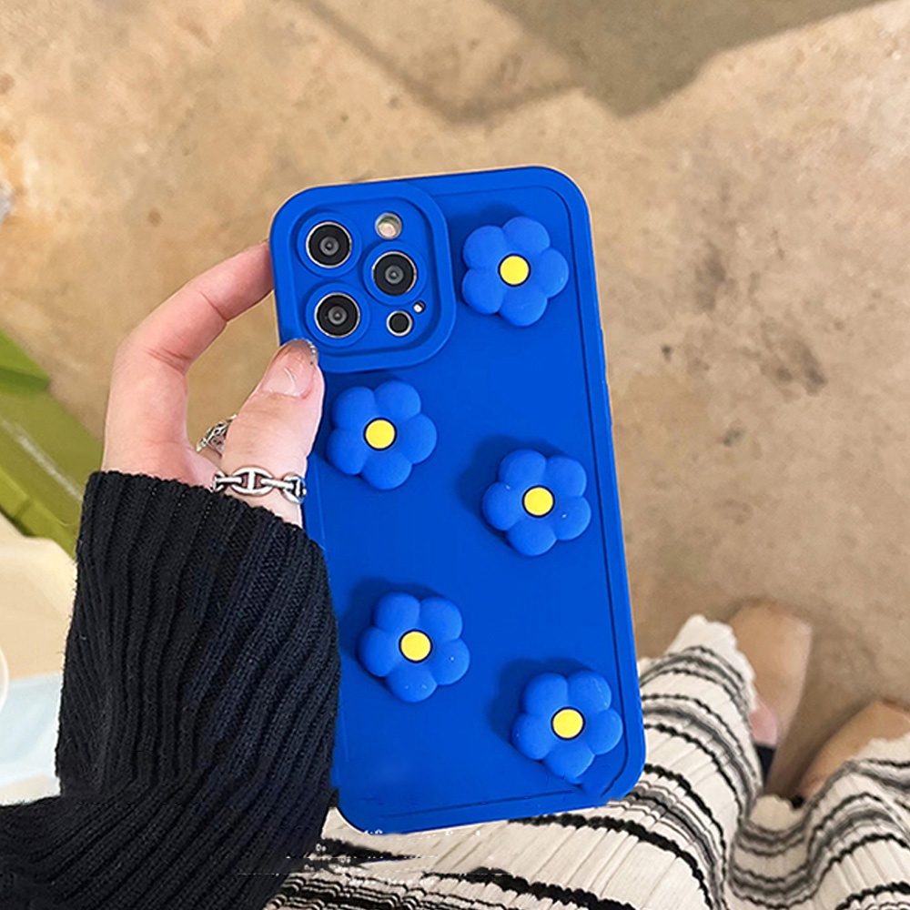 Ốp điện thoại TPU mềm họa tiết hoa 3D chống sốc chống va chạm cho IPhone 13 12 11 Pro Max X XR 8 7 Plus
 | BigBuy360 - bigbuy360.vn