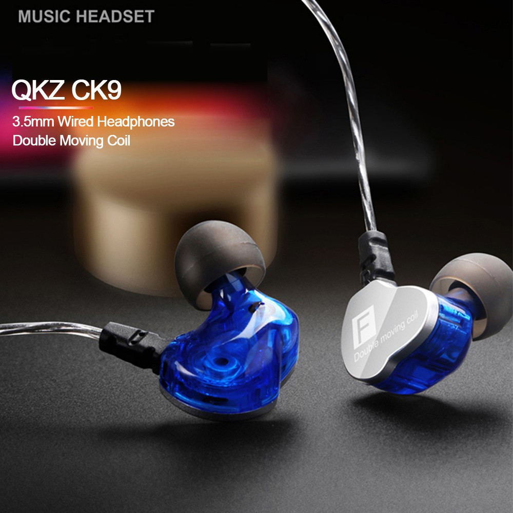 Tai nghe có dây QKZ CK9 3,5 mm Tai nghe di chuyển kép Tai nghe trong tai Bass nặng | BigBuy360 - bigbuy360.vn