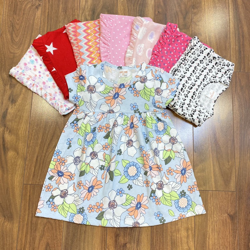 Váy Cotton xuất dư mát mẻ ngày hè cho bé siêu xịn, siêu mịn, siêu rẻ