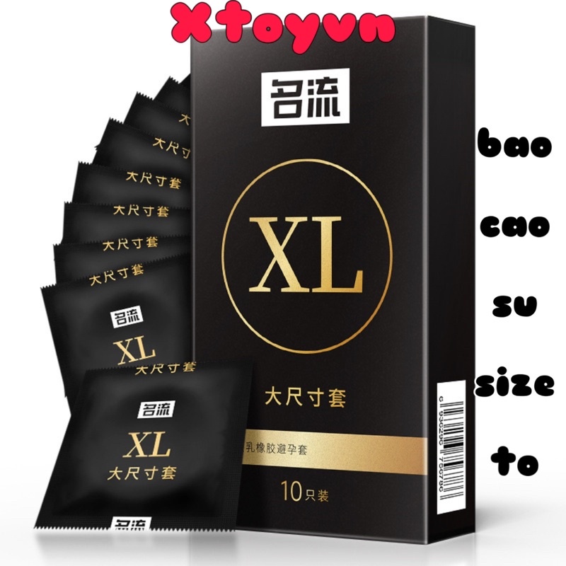 Bao Cao Su XL Size Lớn 55mm - Hộp 10 chiếc