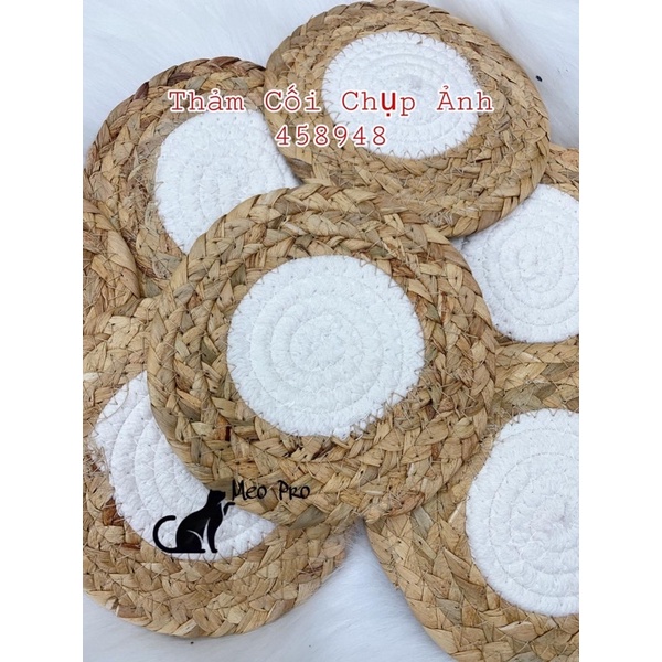 Thảm cói  chụp mẫu ảnh nail