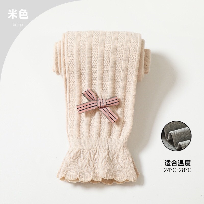 Quần tất đính nơ cho bé gái hàng qc