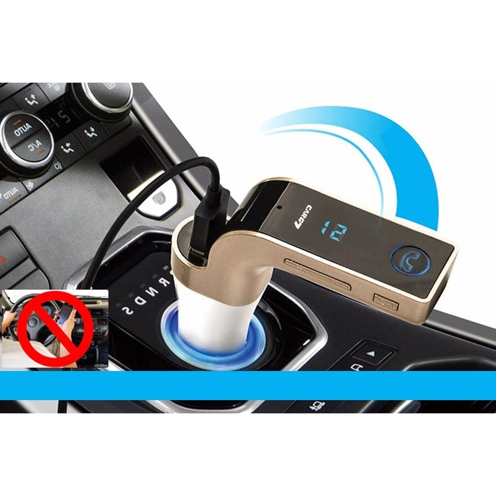 Tẩu phát nhạc, cuộc gọi từ điện thoại, usb, thẻ nhớ ra loa ô tô bằng Bluetooth không dây
