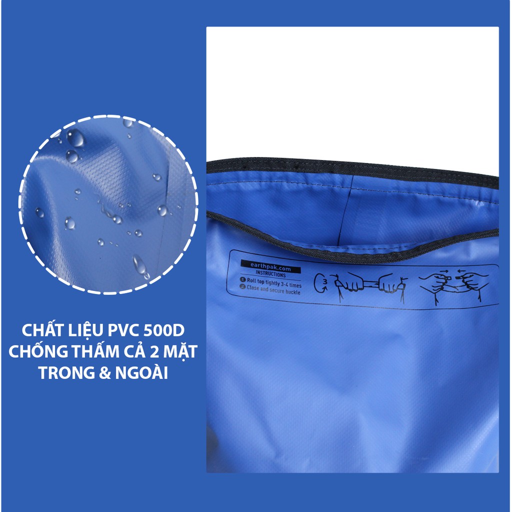 Ba lô phượt chống thấm nước x5 chất liệu 500D PVC chuẩn hàng VNXK nguyên tag - Cami - CMPK160