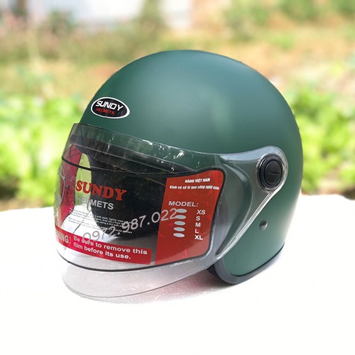 Mũ bảo hiểm 3/4 Sundy SD 818 có kính nhiều màu