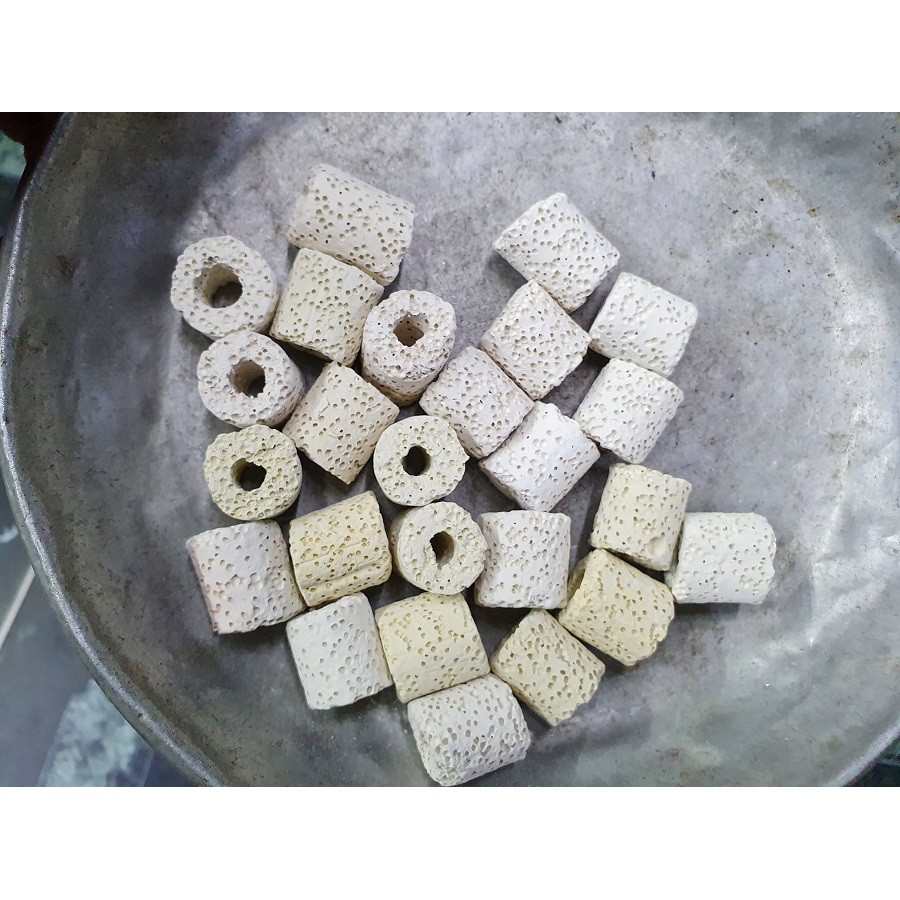 100G SỨ LỌC VIÊN LOẠI TỐT VẬT LIỆU LỌC HỒ CÁ NON BỘ
