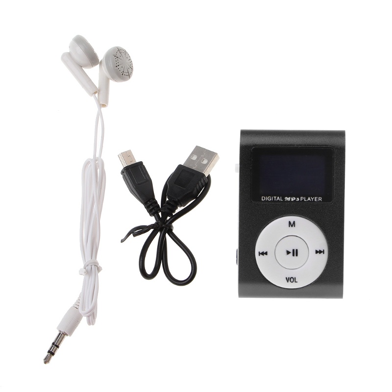 Máy Nghe Nhạc MP3 MX-801 Mini Cổng USB Có Kẹp Kim Loại Hỗ Trợ Thẻ TF Màn Hình LCD
