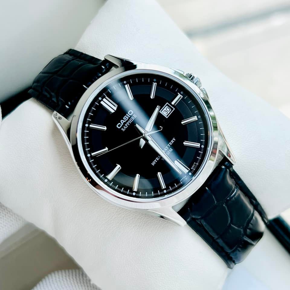 Đồng hồ Nam dây da Casio MTS-100L-1A chính hãng bảo hành 1 năm Pin trọn đời