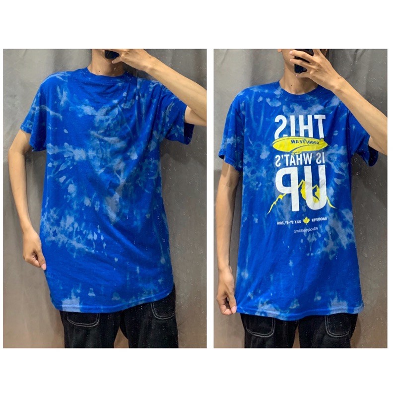 2HAND - ÁO THUN MỸ TIEDYE LOANG MÀU XANH DƯƠNG PHẦN 2/7 CỰC KỲ đẹp OVERSIZE UNISEX DÁNG RỘNG THỤNG