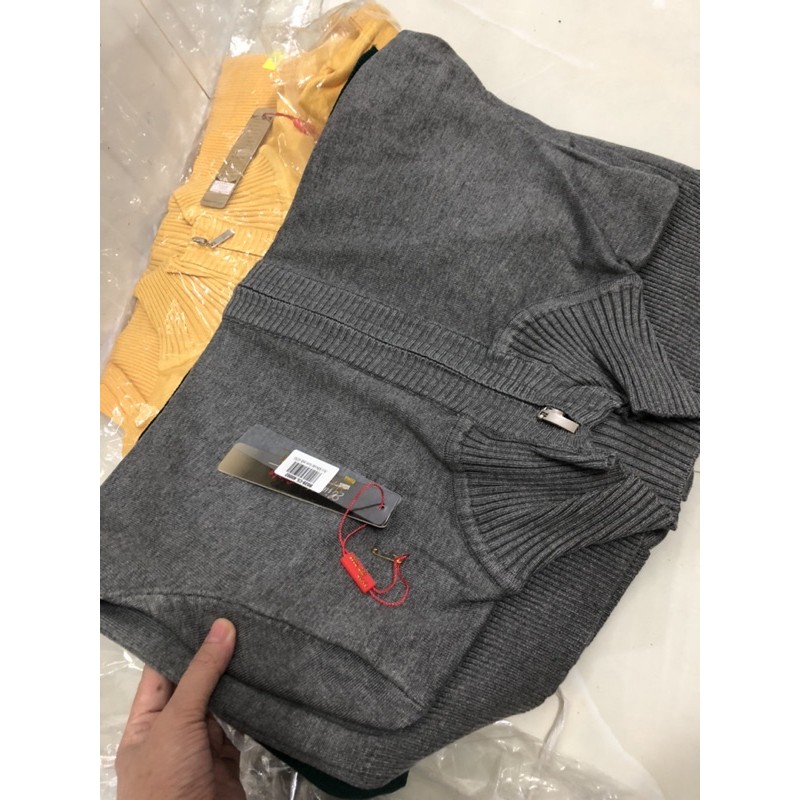 Áo khoác thun len trung niên hàng QC dây kéo | BigBuy360 - bigbuy360.vn