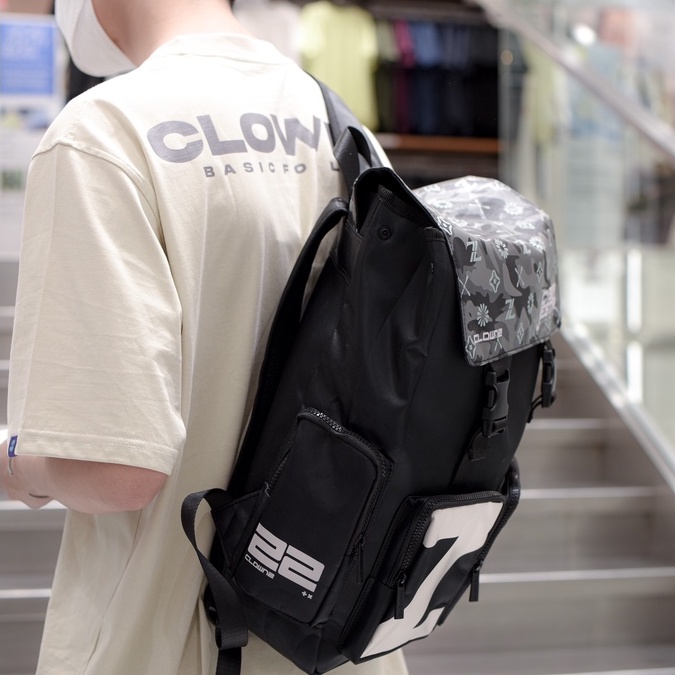 Balo đi học, du lịch local brand Clownz ZZ Monogram thời trang hàn quốc nam nữ chống sốc laptop