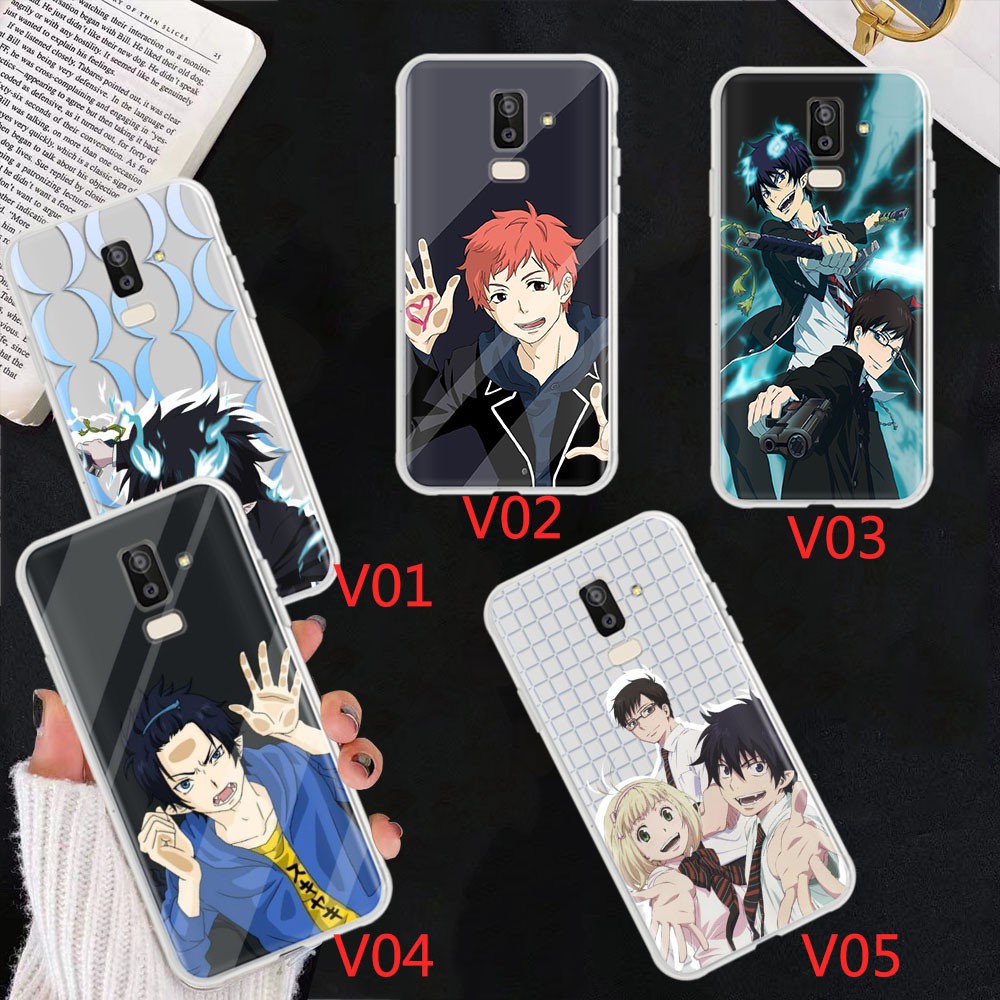 for Samsung Galaxy J8 J7 Pro J6 Prime Plus Duo 2018 Casing Va109 Blue Exorcist Soft Transparent Case