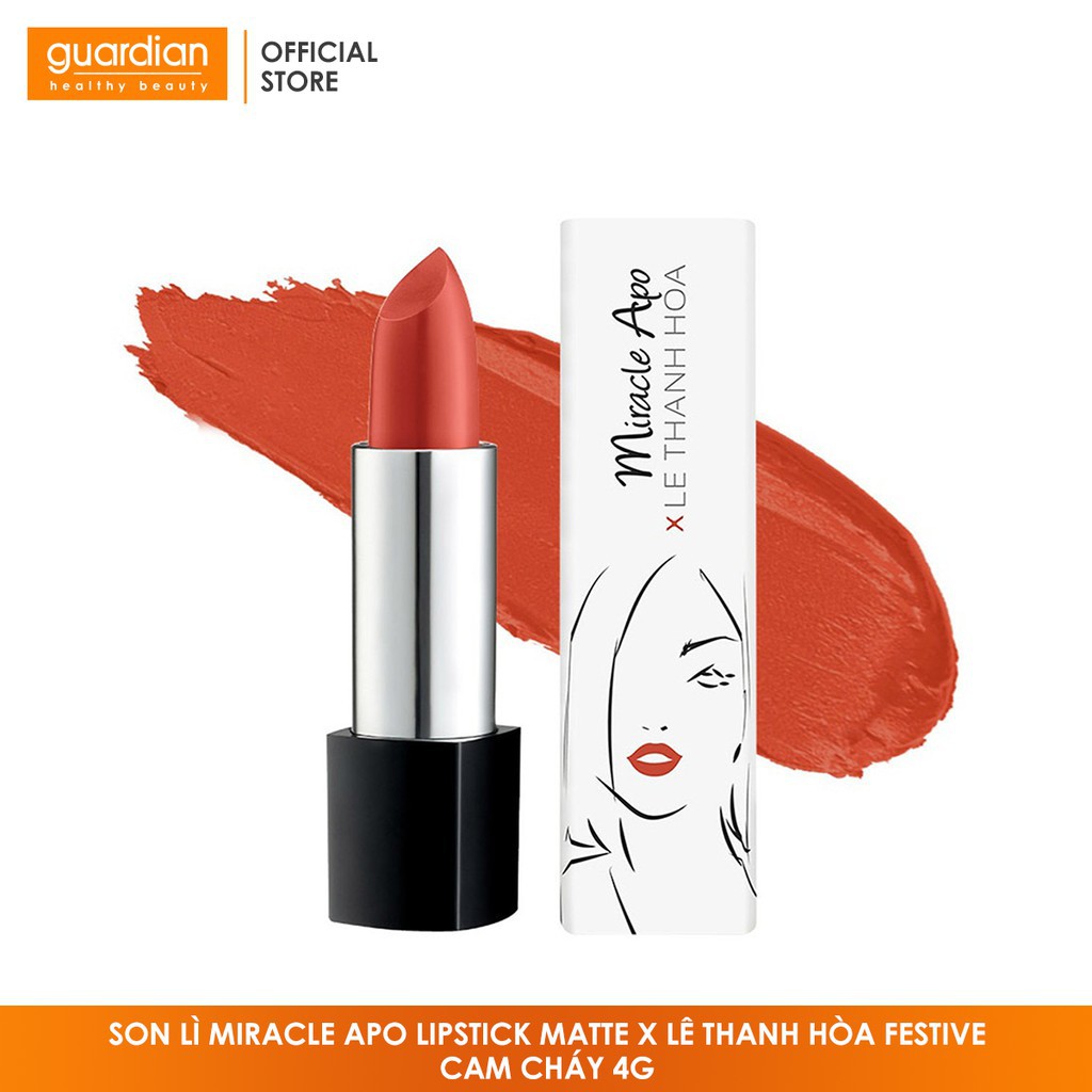 Son lì Miracle Apo Lipstick Matte x Lê Thanh Hòa Festive - Cam cháy 4g *