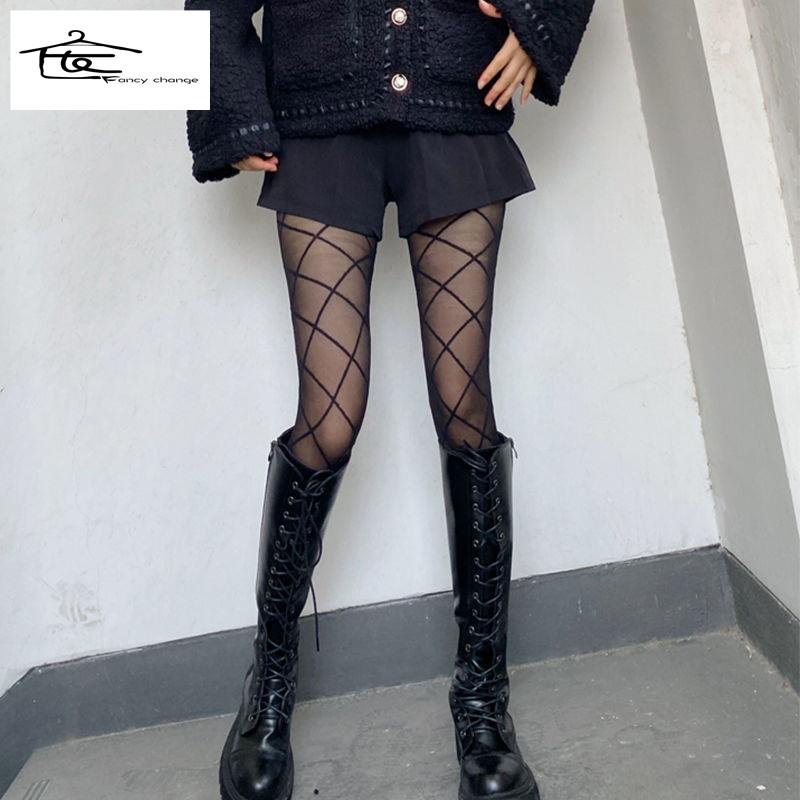 Vớ Lưới Màu Đen Bằng Lụa Phối Ren Thời Trang Quyến Rũ Cho Nữ