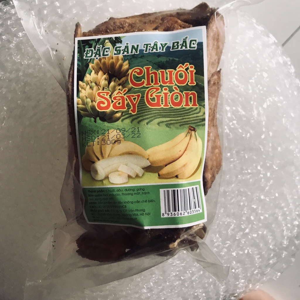 Chuối Sấy Giòn Đặc Sản Tây Bắc 300gr