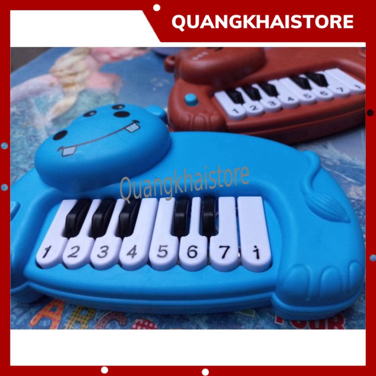 Đàn piano đồ chơi cho bé phát triển âm thanh phản xạ hình bò sữa và ếch xanh