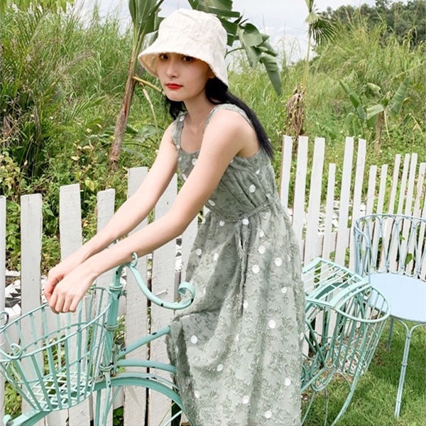 AMOI Đầm Chiffon Hai Dây Phong Cách Cổ Điển Thời Trang Đi Biển Dành Cho Nữ 2022