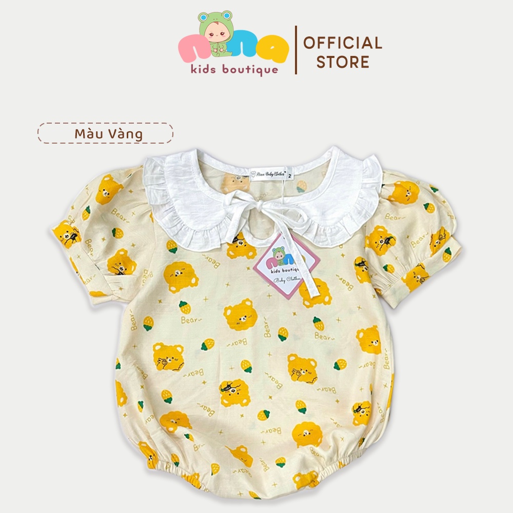 Bodysuit cho bé gái Nina Kids Boutique Body cộc tay cho bé sơ sinh 0 24 tháng