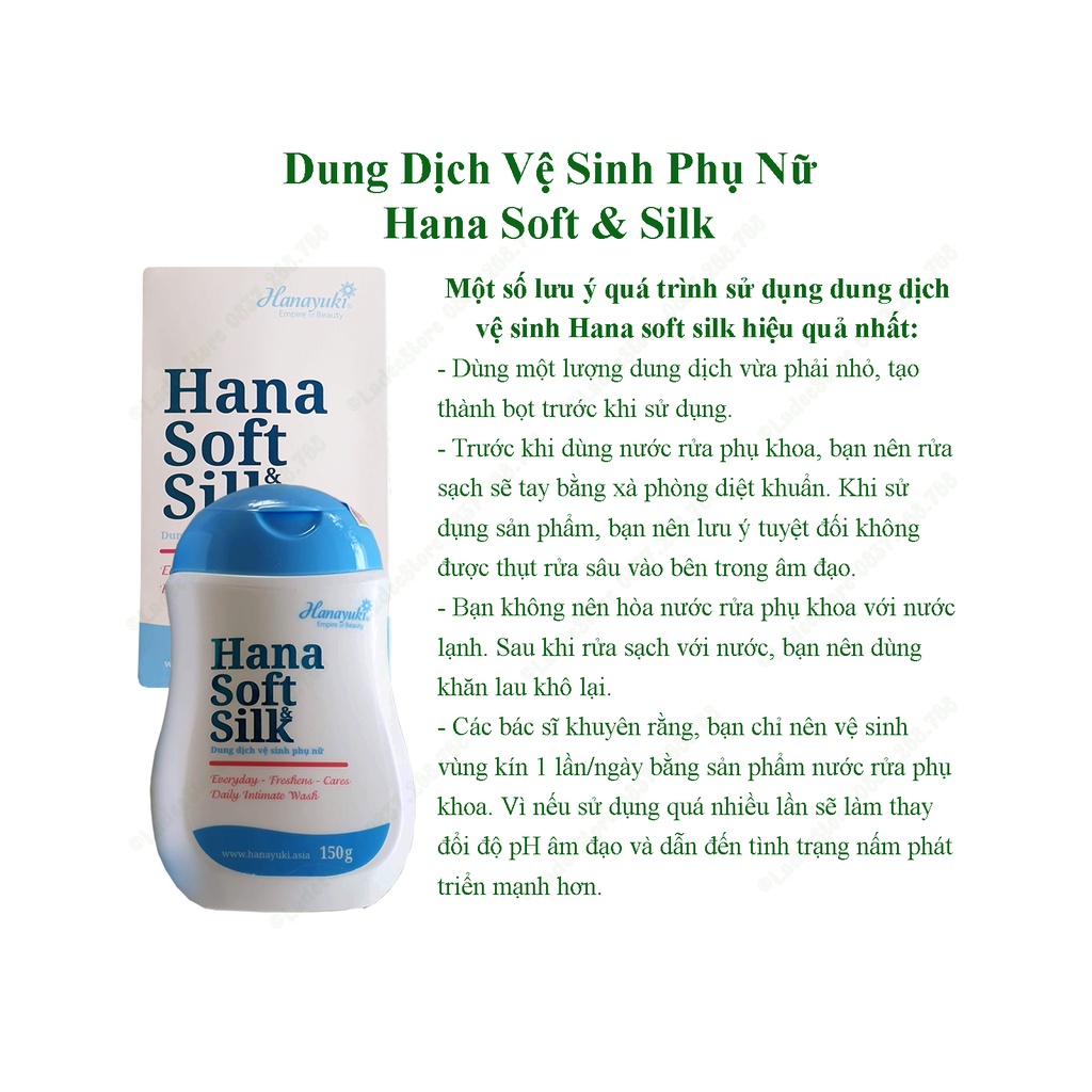 Dung Dịch Vệ Sinh Phụ Nữ Hana Soft &amp; Silk