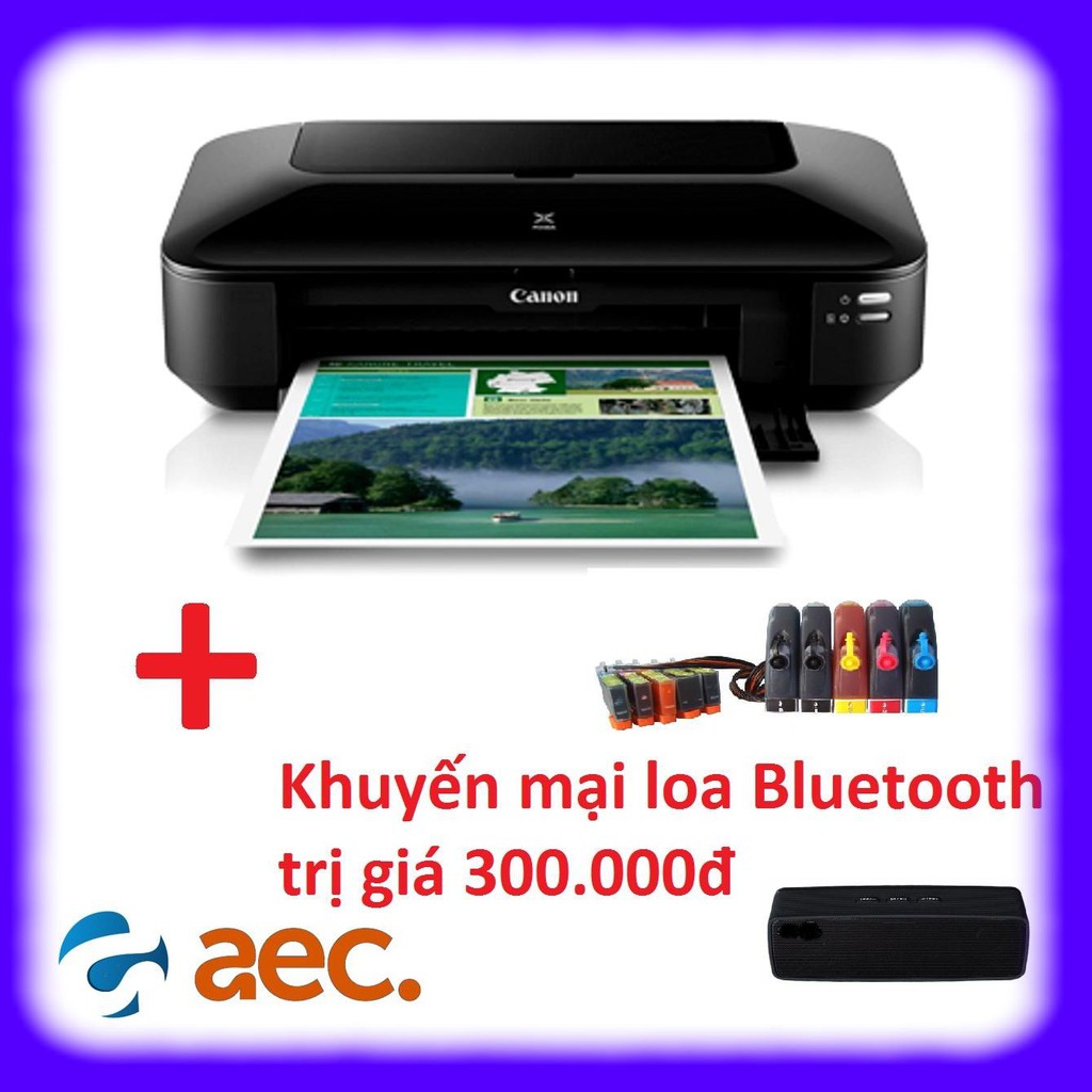 Máy in Canon IX6770 gắn bộ dẫn mực ngoài ( đã có mực bên trong bộ dẫn ) + Khuyến mại loa Bluetooth trị giá 300.000đ