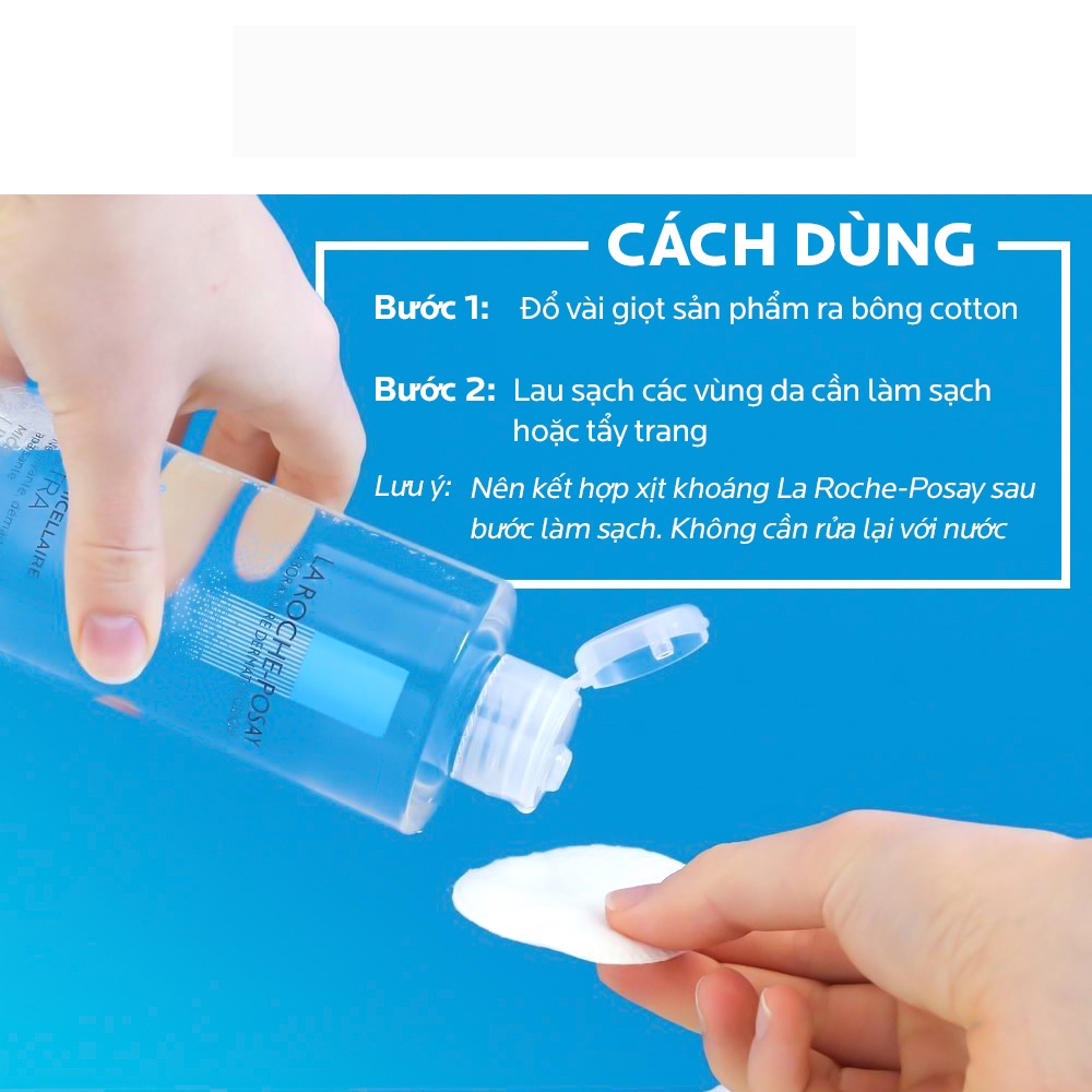 Nước Làm Sạch Sâu Và Tẩy Trang Cho Da Nhạy Cảm La Roche-Posay Micellar Water Ultra Sensitive Skin 200ml - 400ml