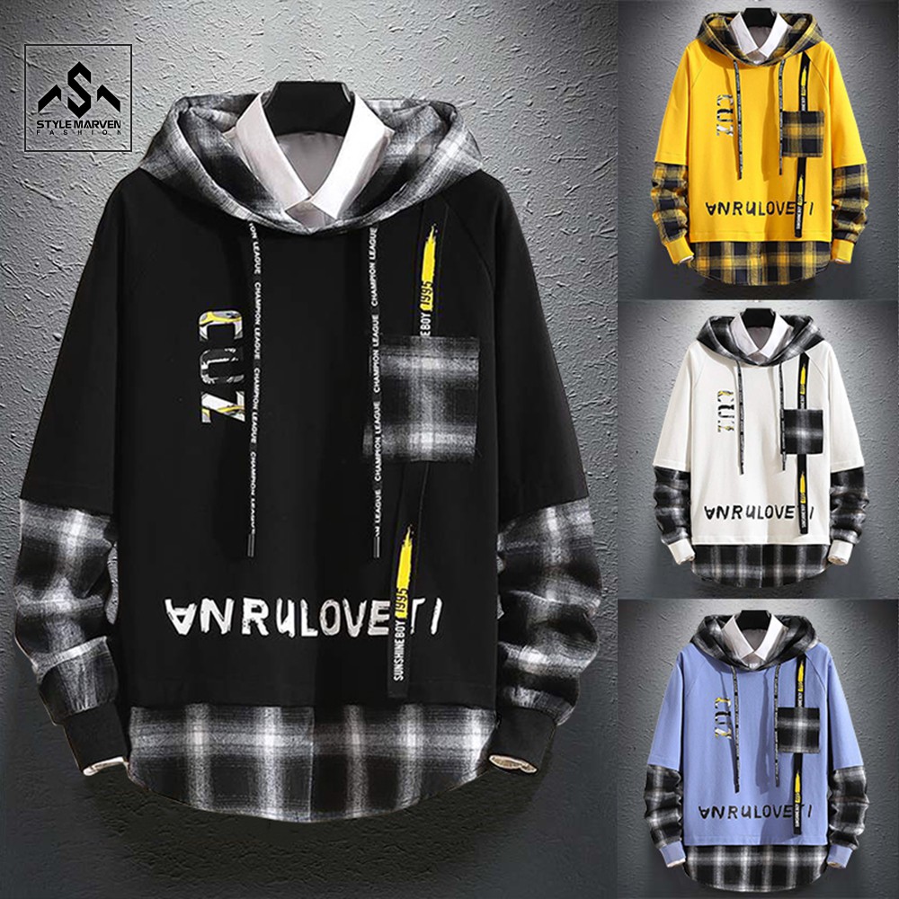 Áo hoodie nam mũ trùm in chữ kẻ sọc STYLE MARVEN áo nỉ thể thao năng động - TOP NAM 123