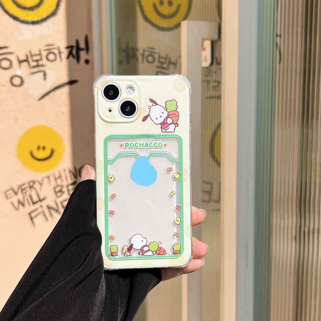 Hoạt Hình Ốp Điện Thoại Chống Sốc Có Ngăn Đựng Thẻ Cho iphone 15 / 14 / 13 / 12 / 11 / xs / 8p / 7p