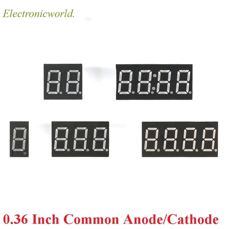 Set 10 Ống Đèn Led 0.36 Inch 1 Bit 2 Bit 3 Bit 4 Bit 0.36 "7