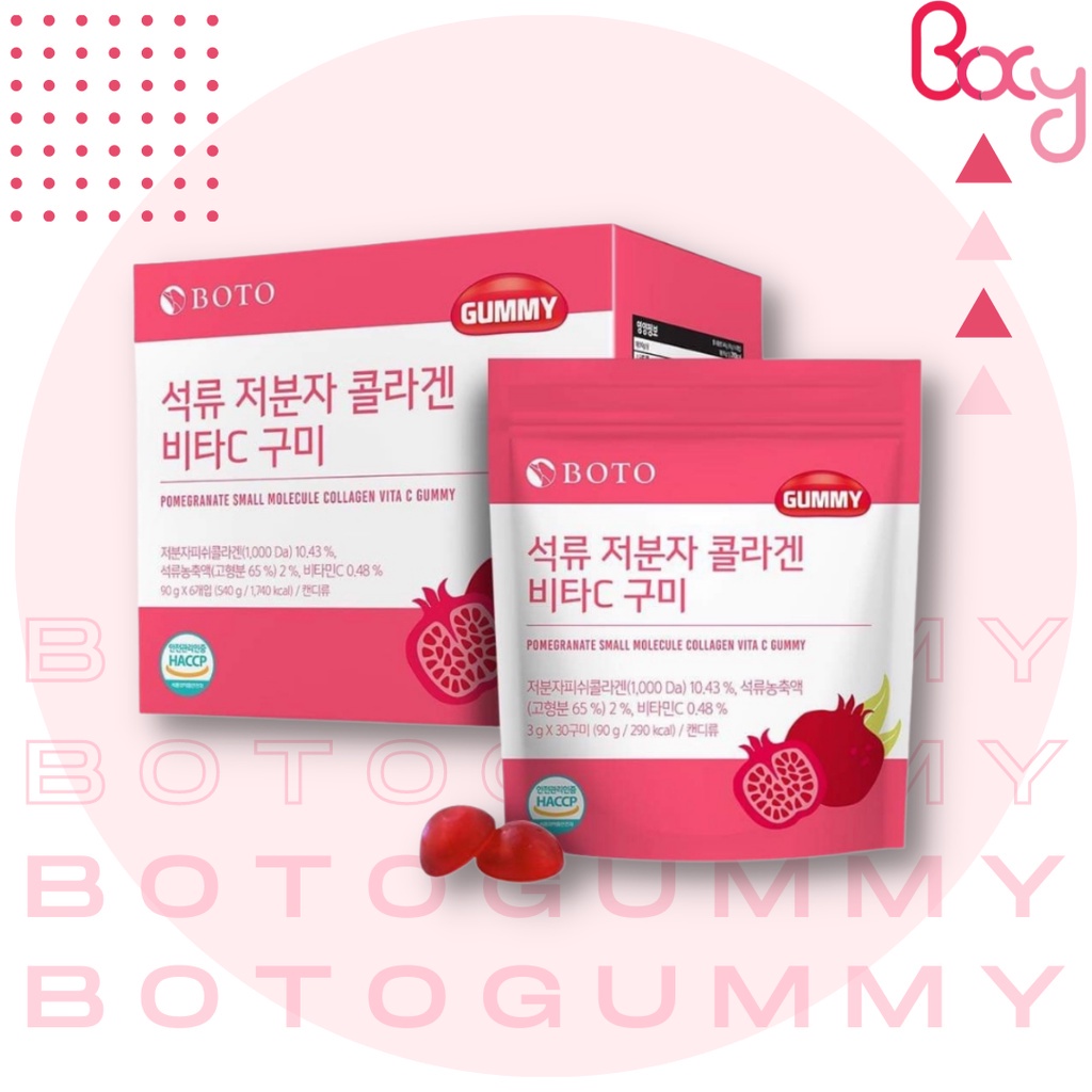 Kẹo Dẻo Collagen Vị Lựu BOTO Collgen 30 viên
