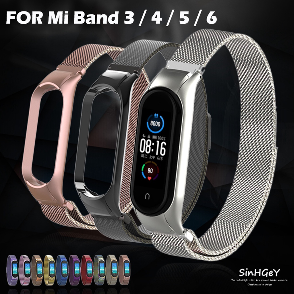 Dây Đeo Inox Milanese Khóa Nam Châm Cho Đồng Hồ Thông Minh mi band 7 Xiaomi mi band 6 / 5 / 4 / 3