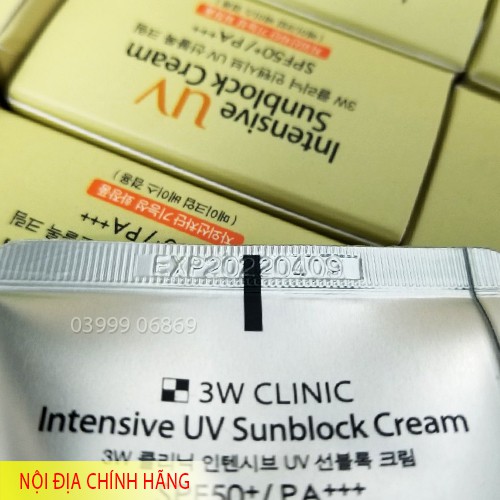 Kem chống nắng 3W Clinic SPF 50 PA ++